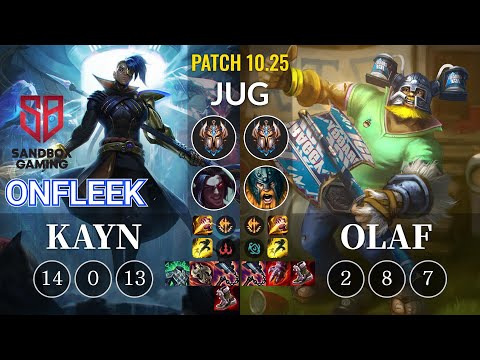 SB OnFleek Kayn vs Olaf Jungle - KR Patch 10.25