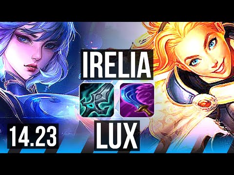 IRELIA vs LUX (MID) | 8 solo kills | KR Master | 14.23