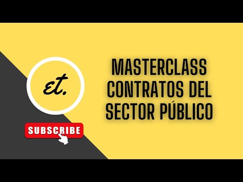 MASTERCLASS. Los CONTRATOS del SECTOR PÚBLICO |deadet #derechoadministrativo #oposiciones