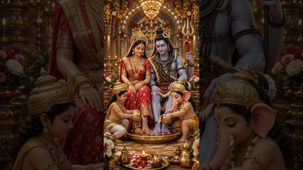 🔱 महादेव और माता पार्वती का परिवार ❤️🙏 | शिव परिवार के दर्शन | Har Har Mahadev #shorts #bholebaba