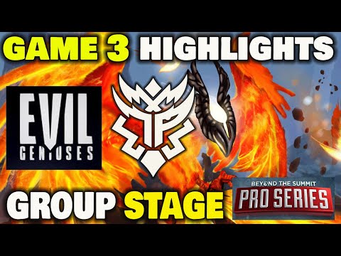 EVIL Geniuses vs Thunder Predator Game 3 BTS Pro Series NA Group Stage