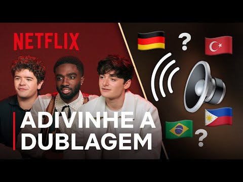 O elenco de Stranger Things 5 tenta adivinhar de onde são essas vozes | Netflix Brasil