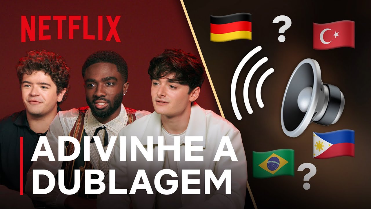 O elenco de Stranger Things 5 tenta adivinhar de onde são essas vozes | Netflix Brasil