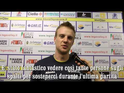 www.bluvolleyverona.it - Il saluto di Harrison Peacock
