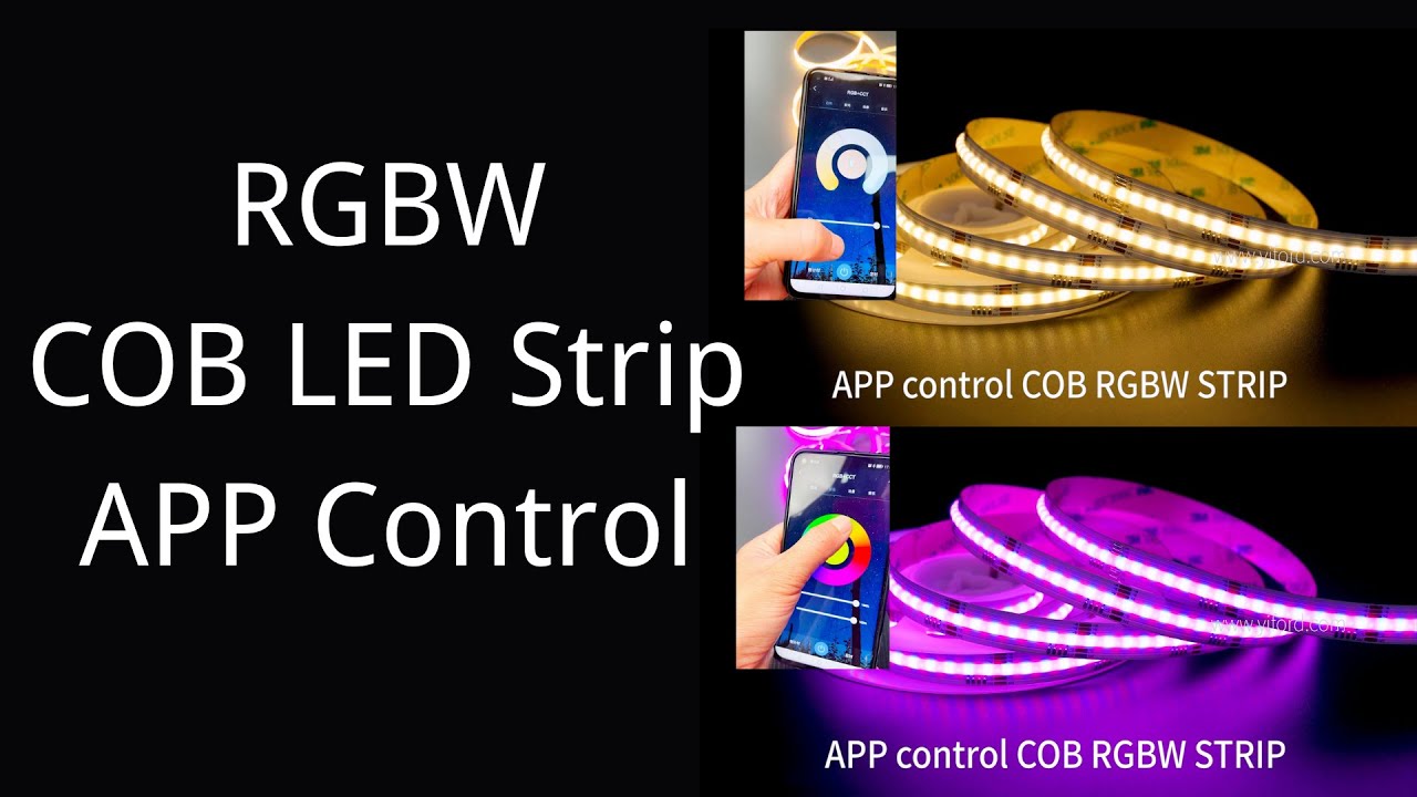 COB RGBW LED Strip Lights APP Mobile Control
