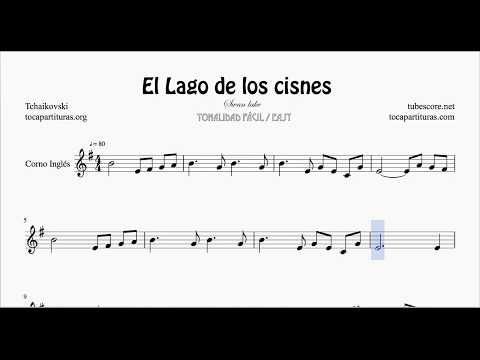 El Lago de los Cisnes Partitura Fácil de Corno Inglés