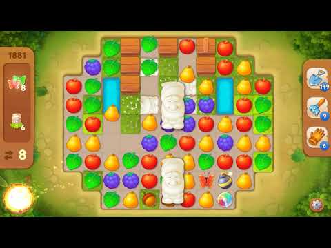 Gardenscapes Area 9 Day 1 Hard Level 1881 - No Boosters Or Hacks