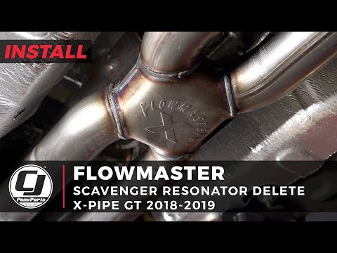 2018-2025 Mustang GT Install: Flowmaster Scavenger Exhaust Resonator Delete X-Pipe