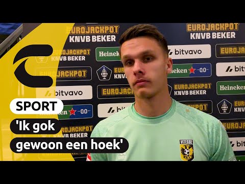 Reactie Connor van den Berg na VV Katwijk - Vitesse (1-1 na penalty's 4-3)| Connect