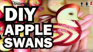 DIY Apple Swans - Man Vs Corinne Vs Pin