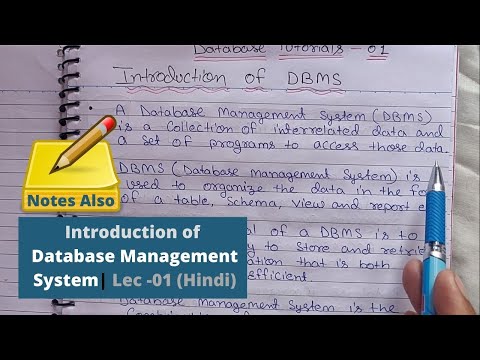Introduction of DBMS Database Management System Lec 01 Hindi