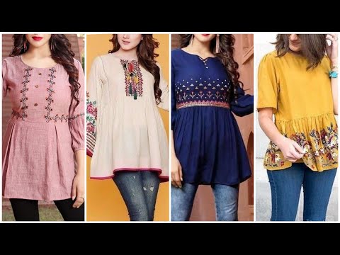 Ladies shirts designs| jeans top design for girls and women| jeans top design images| Jeans Stops