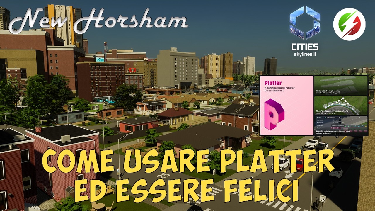 Usare Platter nella costruzione di un quartiere in Cities Skylines 2