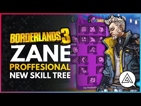 BORDERLANDS 3 | New ZANE 'The Proffesional' Skill Tree Breakdown - All Action Skills, Perks & More
