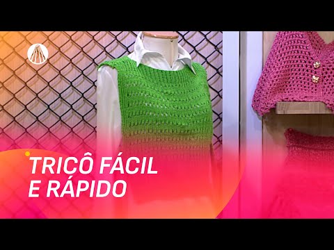 Colete aberto nas laterais em tricô com Vitória Quintal | Faça Você Mesmo