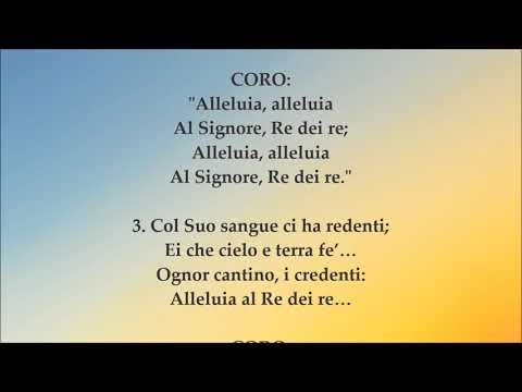 Cantico: "Alleluia al Re dei re" (musica + testo)