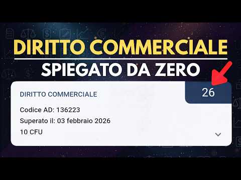 DIRITTO COMMERCIALE COMPLETO - Spiegato da Zero (Ripasso Esame)