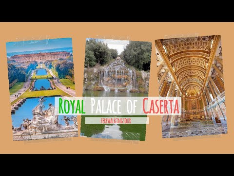 4k/60fps walking tour video of Royal Palace of Caserta