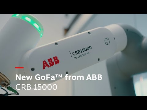 2 kw gray and white abb crb15000 collaborative robot, roboti...