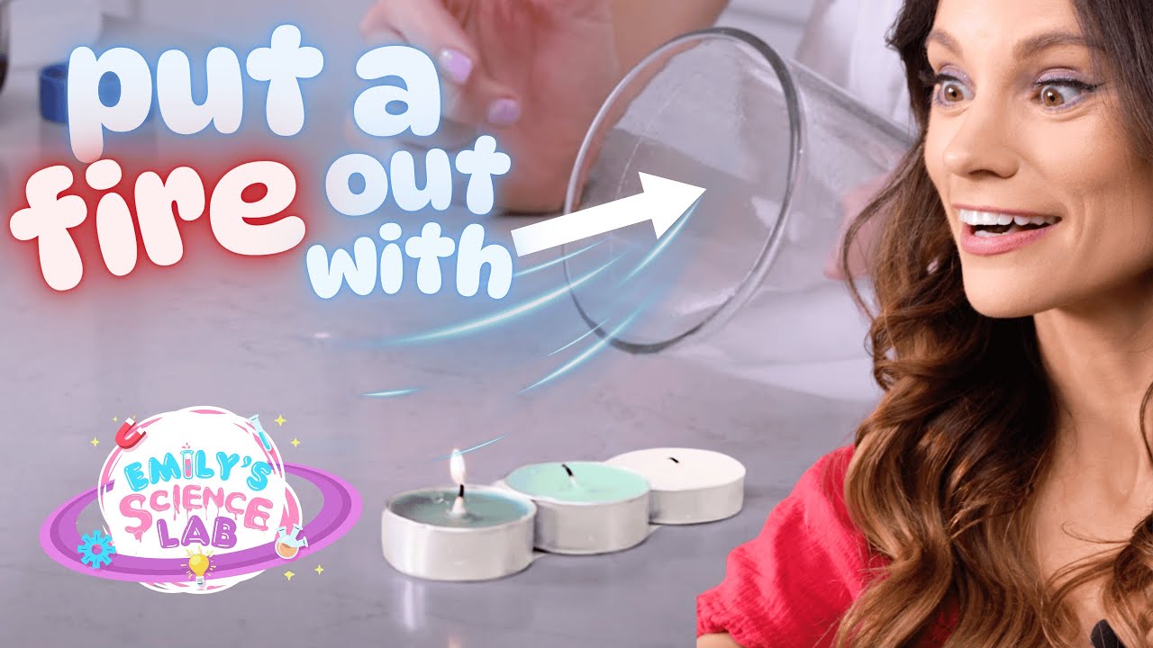 Emily's Science Lab - DIY Fire Extinguisher - Density Experiment for Kids