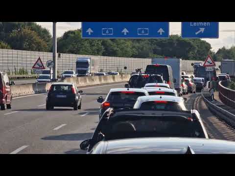 A6 - Chaos an der Ausfahrt Wiesloch in Fahrtrichtung Walldorfer Kreuz