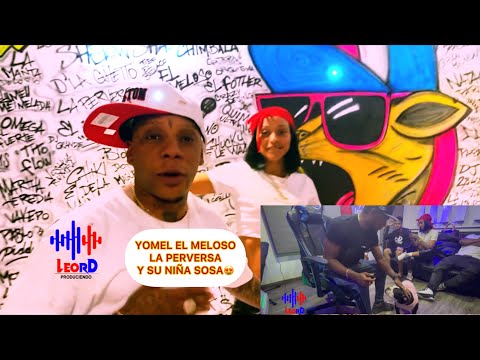 LA PERVERSA , YOMEL EL MELOSO JUNTO A SU NUEVA MASCOTA SOSA 🐶 EN EL ESTUDIO DE LEORD GRABANDO