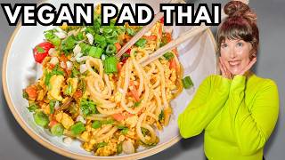 Healthy Vegan Tofu Pad Thai Recipe | 25 mins, under 500 cals, and perfect for meal prep