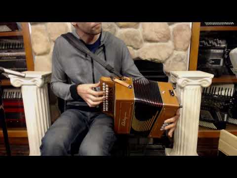 CASTCIACD238CW - Cherry Castagnari Ciacy Diatonic Button Accordion C#D MM 23 8 $2499