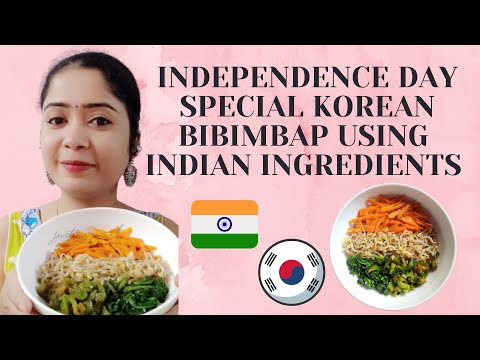 Independence Day Special Korean Bibimbap using Indian ingredients | Bibimbap recipe