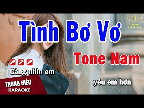 Karaoke Tình Bơ Vơ Tone Nam Nhạc Sống | Trọng Hiếu