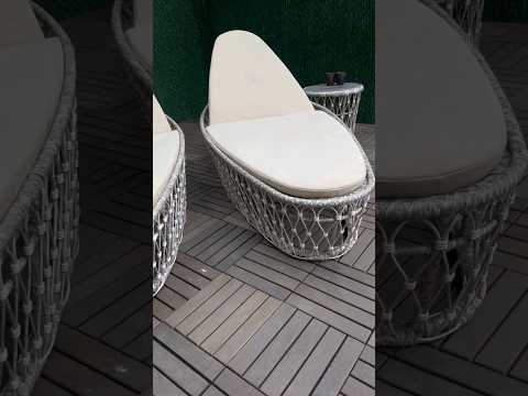 Вуличні меблі з штучного ротангу. Шезлонги лежаки плетені #ротанг #меблі #шезлонг #лежак