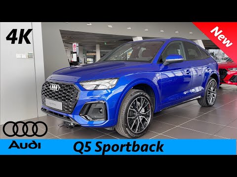 Audi Q5 Sportback (S-Line) 2021 - Quick Look in 4K | Exterior - Interior (Ultra Blue Metallic)
