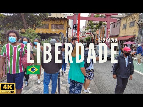 🇧🇷 Liberdade, São Paulo | BRASIL JAPONESE AREA 4K WALKAROUND | BRAZIL TRAVEL 2022
