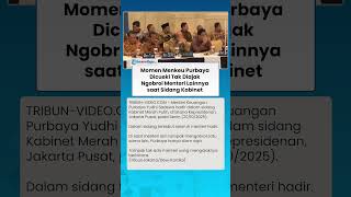 MOMEN Menkeu Purbaya Dicueki, Tak diajak Ngobrol Menteri Lainnya saat Sidang Kabinet