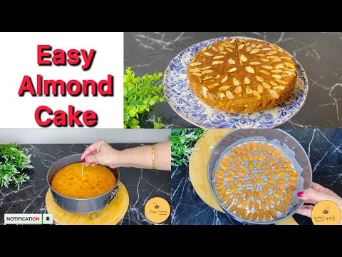 Easy Almond Cake Recipe |Bakery Style Almond Cake at Home |  #cakerecipe #almondcake