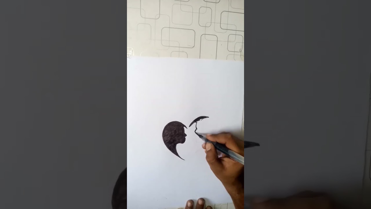 Silhouette loving Man Woman looking Each Stock vector (Royalty Free) Shutterstock #artwork #artist