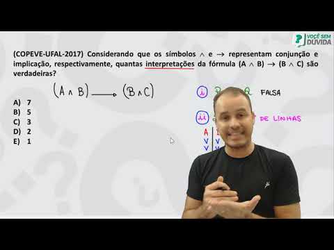 FUNDAMENTOS  DA LÓGICA - TABELA VERDADE - COPEVE 2017