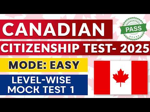 Canadian Citizenship Test 2025 | Practice Test from Discover Canada | Mock Test 1 (Easy)