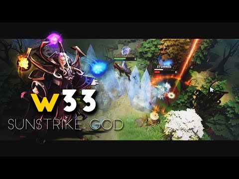 w33 Invoker GOD - 99% SUNSTRIKE ON POINT - EPIC Comback Game - Invoker Dota 2 7.07
