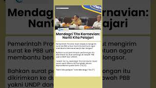 Pemprov Aceh Disebut Surati Pbb Minta Bantuan? Begini Respons Mendagri Tito Karnavian