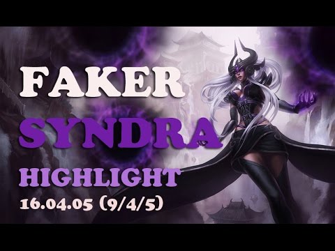 SKT Faker Syndra One Game Highlihgts (9/4/5)