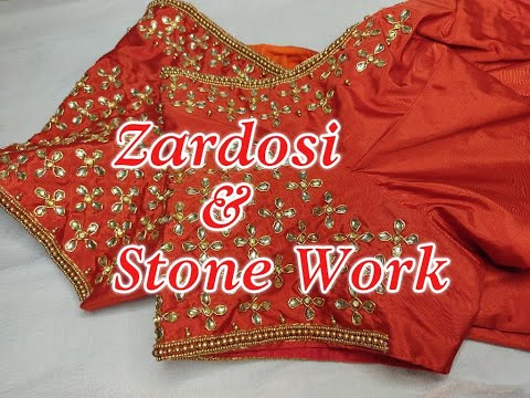 #Zardosi with stone work design/#Zardosi Work Blouse/#Aari Work Blouse