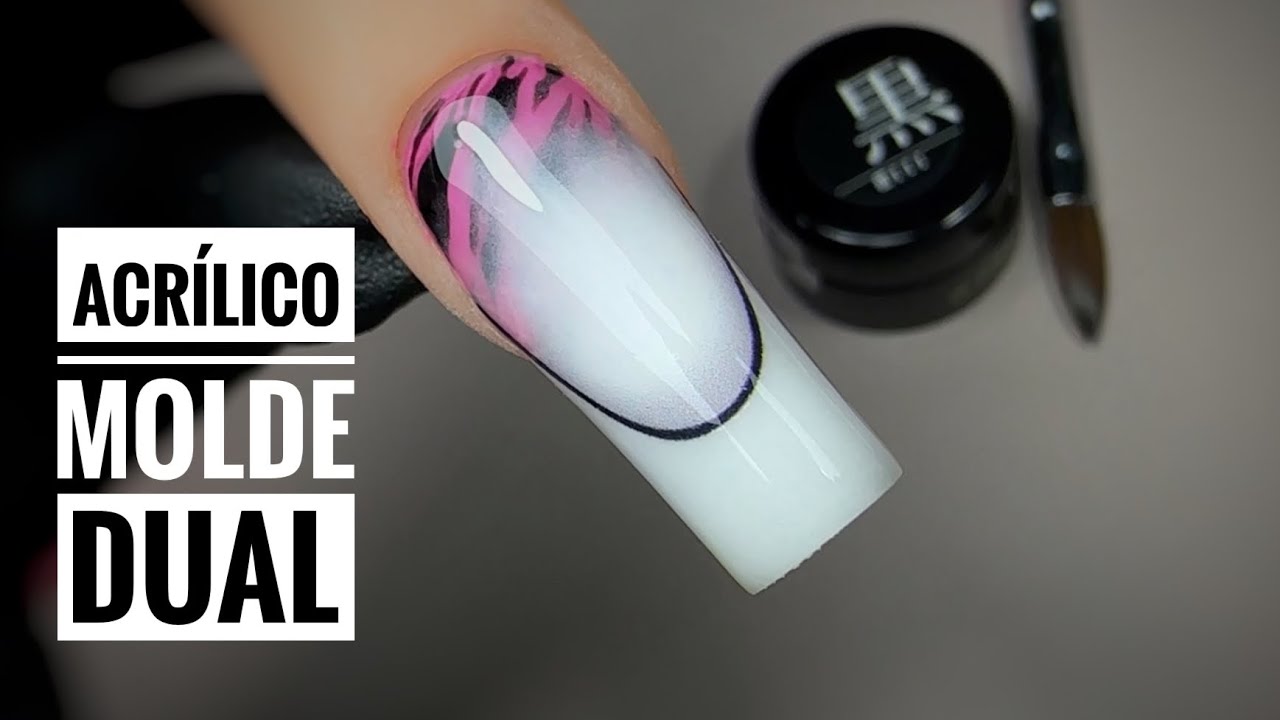 Alongamento de unhas para iniciantes/acrílico no molde dual  