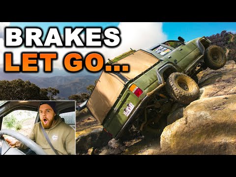 WORST feeling a 4WDer can have... SCARY moment on dangerous Vic High Country track!