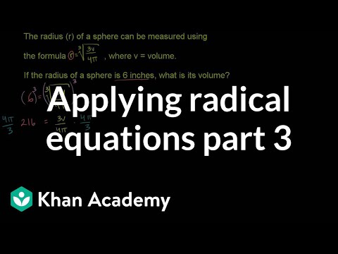 Applying Radical Equations 3