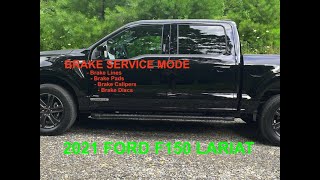 2021 Ford F150:  Brake Service Mode