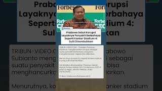 Prabowo Tegaskan Korupsi Bisa Hancurkan Negara, Sebut Seperti Kanker Stadium 4: Sulit Disembuhkan