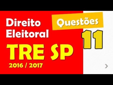 Questão Direito Eleitoral Concurso TRE SP 2016 2017 #11