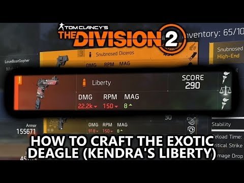 The Division 2 - How to Craft Exotic D50 (Desert Eagle) - Taste of the Exotic Achievement/Trophy