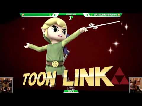 EVAC 30/6/17 - Smash 4 - ESG Aha (Toon Link) vs sans (Cloud) - Losers Semis